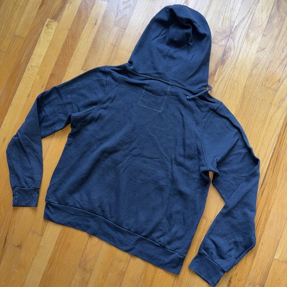 Aviator Nation Hoodie XL Navy Blue Funnel Neck Fleece Sweatshirt Zip Pocket - Picture 8 of 10